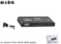 S-LINK SL-LU6214 4 PORT 4K*2K HDMI SPLITTER çoklayıcı TEK PC 4 EKREN - 1